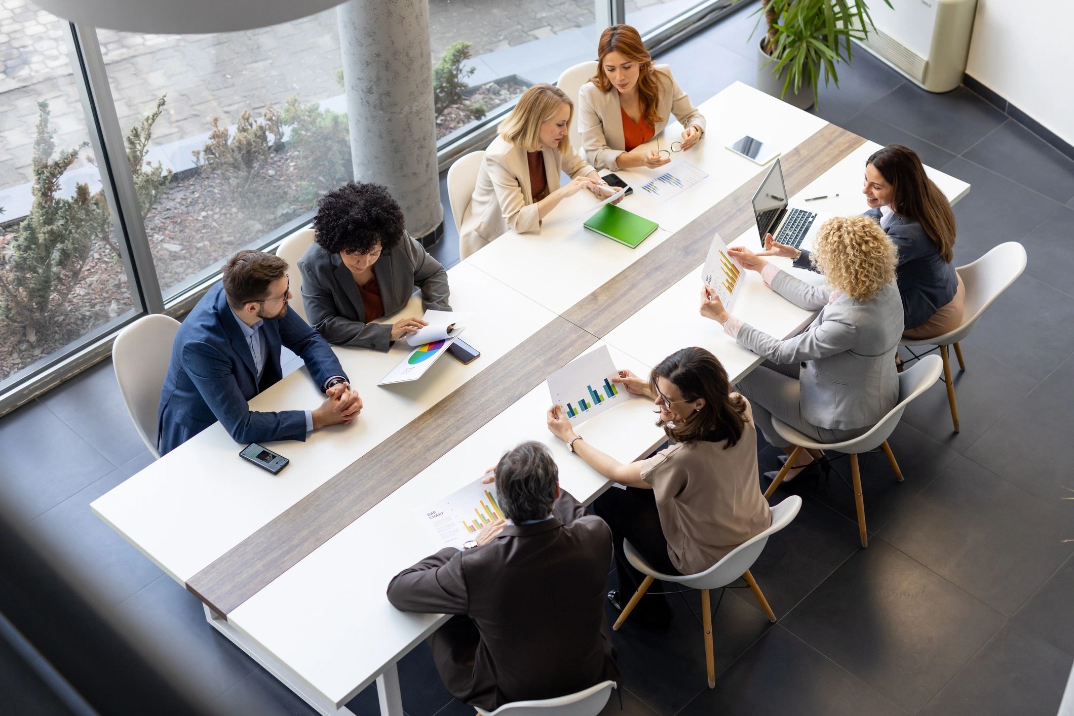 Professional leading a collaborative business meeting